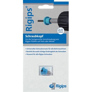 Saint-Gobain Rigips Schraubkopf für Bohrmaschinen, Schraubvorsatz für exakte Schraubtiefe.