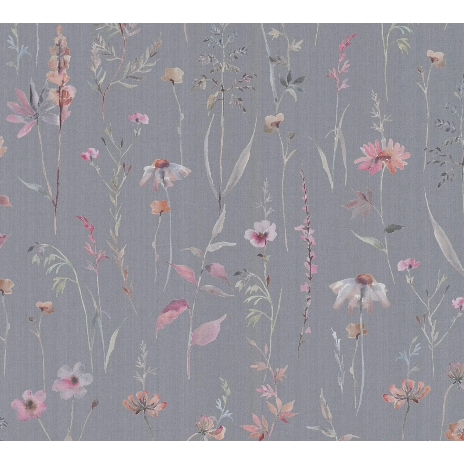 A.S. Creation Vliestapete Trend Spectrum Blumen Grau-Rosa 10,05 x 0,53 m FSC®