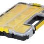 Stanley FatMax Profi-Organizer mit flachen Fächern, spritzwassergeschützt, für Kleinteile und Zubehör.