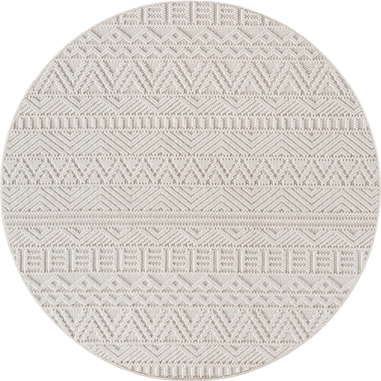 Ayyildiz Flachgewebeteppich Helix 2202 Creme Ø 200 cm