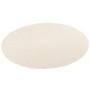 Runder, sandfarbener Snapstyle Bentzon Flachgewebe Teppich, 160cm Durchmesser.