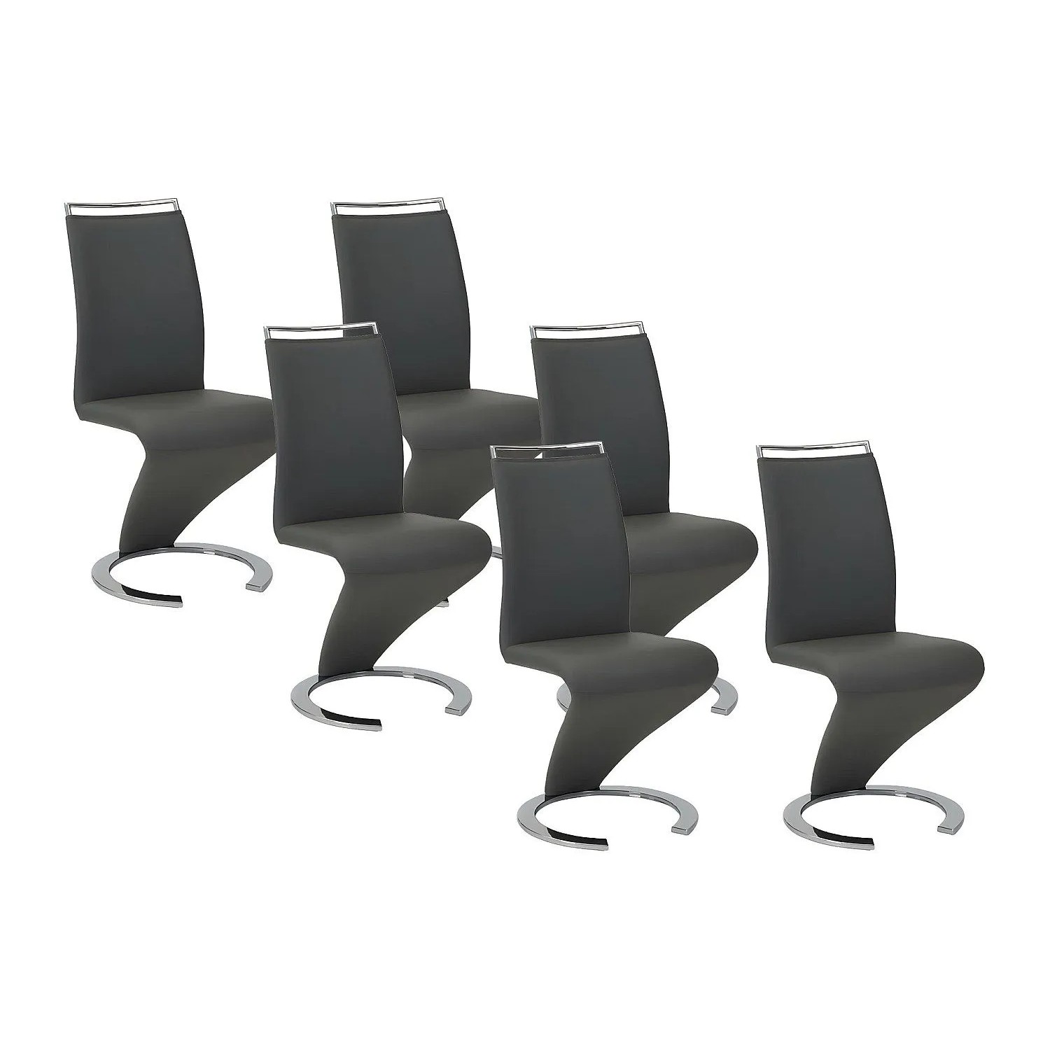 Vente-unique Stuhl Twizy Schwarz 61 cm