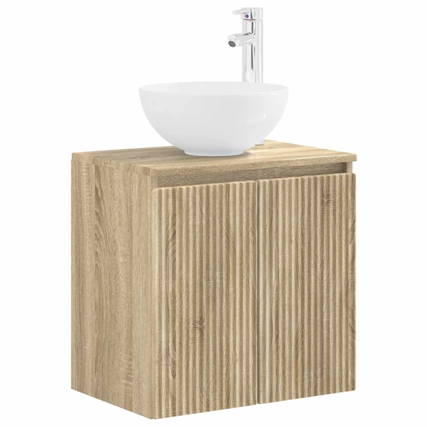 vidaXL Wandmontierte Waschtisch Sonoma-Eiche 49,5 x 35 x 63 cm 890384