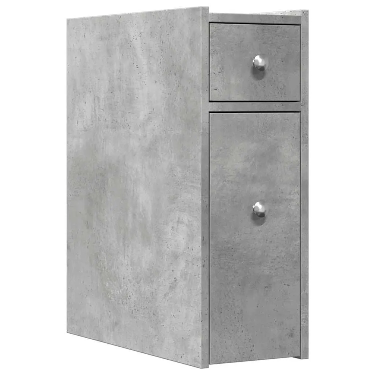 vidaXL Badschrank Schmal mit Rollen Betongrau Holzwerkstoff 855289 günstig online kaufen