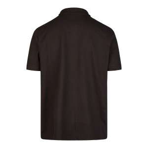 Schwarzes Hans Schäfer Workwear Polo-Shirt Gr. M, Rückansicht, Arbeitskleidung.