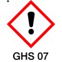 Rotes GHS-Gefahrensymbol GHS 07 mit Ausrufezeichen für STALOC Power Schaum Reiniger.