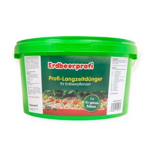 Eimer Erdbeerprofi Langzeitdünger für Erdbeeren, 2500g, bis zu 4 Monate Wirkdauer.