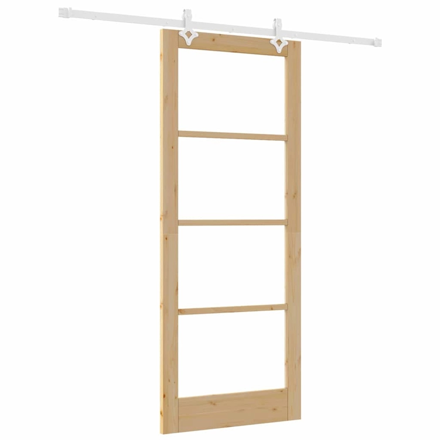 vidaXL Schiebetür Braun 86 x 211 cm Holz und Metall 3332257 günstig online kaufen