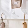 SoBuy Wandgarderobe Garderobenleiste mit Regal und Haken Garderobenpaneel für Flur FHK36-W_8