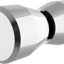 Detailaufnahme des runden Griffs der Schulte ExpressPlus AlexaStyle2.0 Eckdusche.