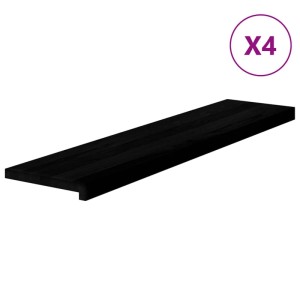 vidaXL Treppenstufen 4 Stk Dunkelbraun 110x30x2 cm Massivholz Eiche 3283023
