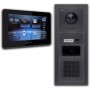 Goliath 2-Draht BUS IP Video Türsprechanlage mit 7 Zoll Monitor, Zahlencode und RFID in Anthrazit.