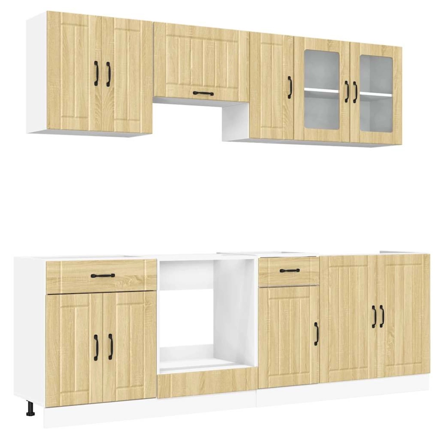 vidaXL 8-Tlg Küchenschrank-Set Lucca Sonoma-Eiche Holzwerkstoff 3314834 günstig online kaufen