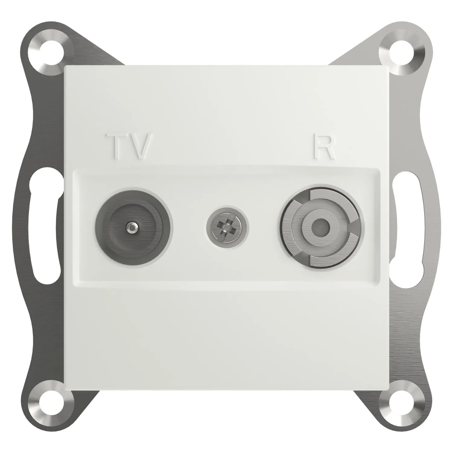 Schneider Electric ASFORA TV-R Enddose 1dB IEC+Buchse UP Weiss EPH3300721D