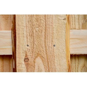 Detailansicht: T & J Zaunelement Lärche Jütland, 90x180cm, Sichtschutzzaun aus Holz.