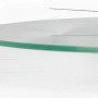 Detailaufnahme der transparenten Wall-Art Wanduhr Weingläser aus Glas, Ø 30 cm.