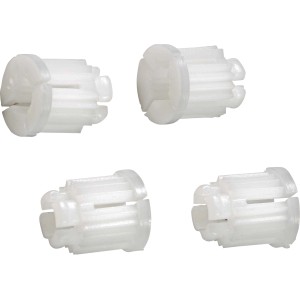 4er-Set Rastbuchsen für Ersatzgriffe, weiße Kunststoff-Ersatzteile für Armaturen.