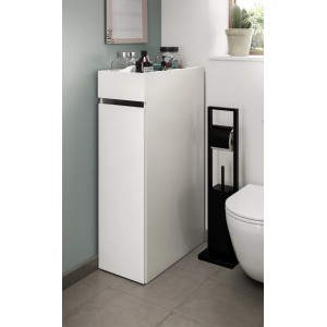 Inn.Furn Badkommode Weiß 29 cm mit Apothekerauszug Flexy