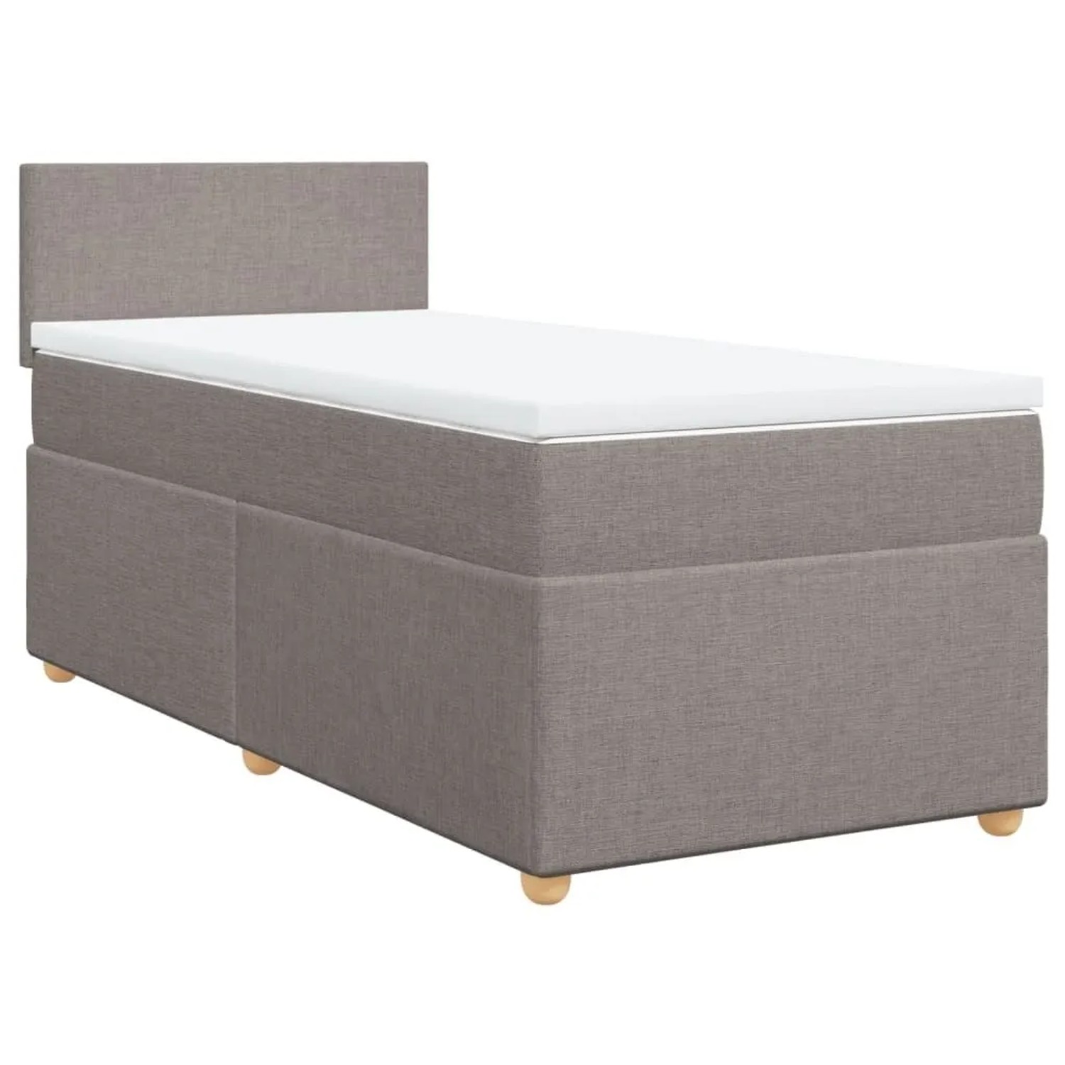 vidaXL Boxspringbett mit Matratze Taupe 80x200 cm Stoff 3288804 günstig online kaufen