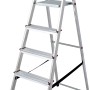 Krause Corda Stufen-Stehleiter mit 6 Stufen, Aluminium, für sicheren Stand.