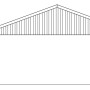 Technische Zeichnung: Skan Holz Carport Fichtelberg, Doppelcarport mit Maßen und Dachlattung.