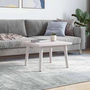 vidaXL Tischplatte Weiß 60x60x2,5 cm Massivholz Kiefer Quadratisch 824381
