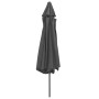 Geschlossener anthrazitfarbener Sonnenschirm mit Metall-Mast. Ideal für Garten und Terrasse.