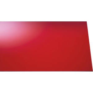 Rote, glatte Acryl Platte (3 mm) für Kunststoffbedachung, 1520x2050 mm.