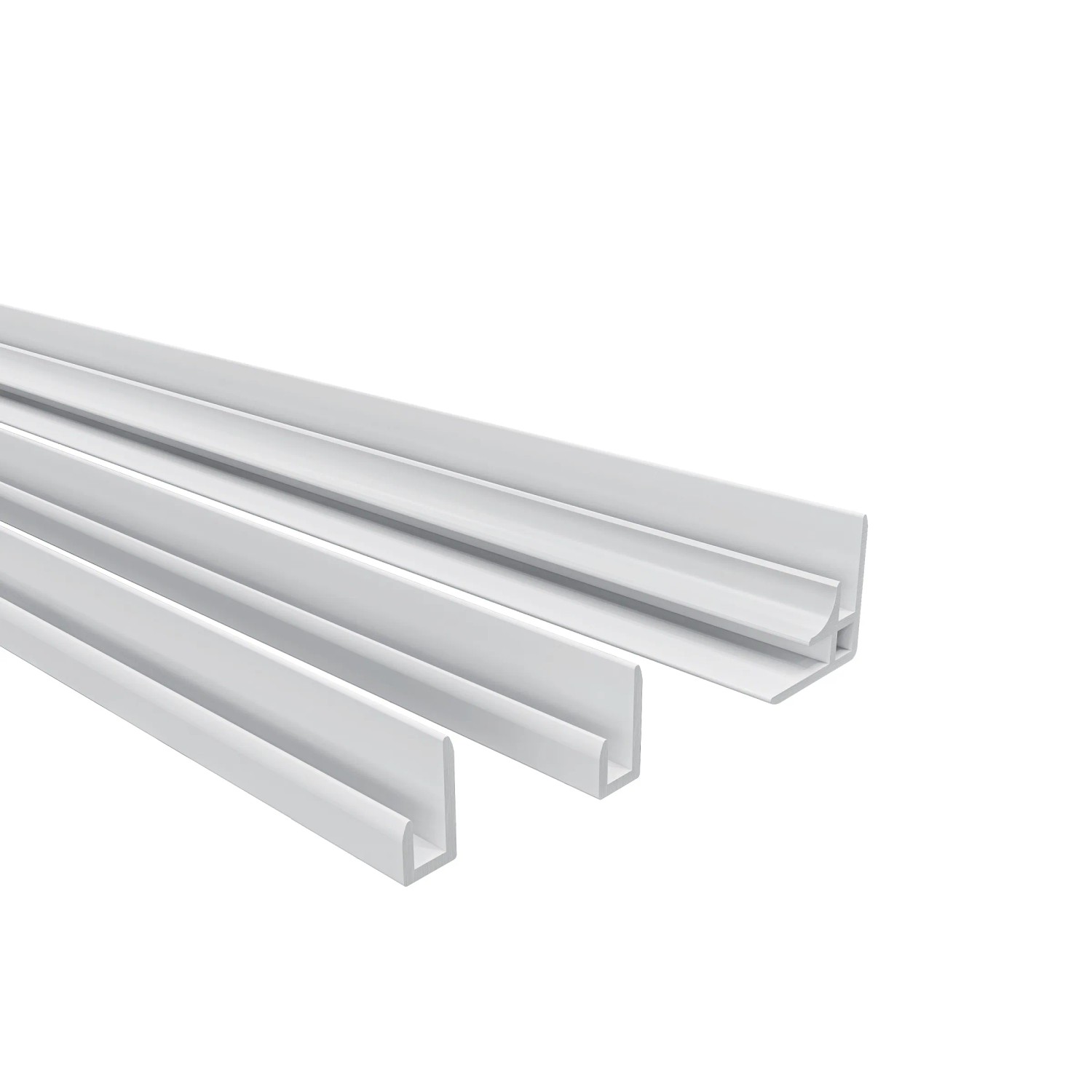 AICA Eck- und Kantenprofile, 210cm, matt weiß, für 3mm Aluverbundplatten.