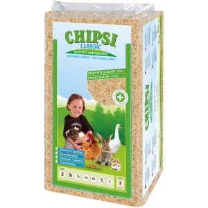 Chipsi Classic Heimtierstreu 20kg: Staubarme Kleintierstreu aus Weichholzspänen für hygienische Tierhaltung.