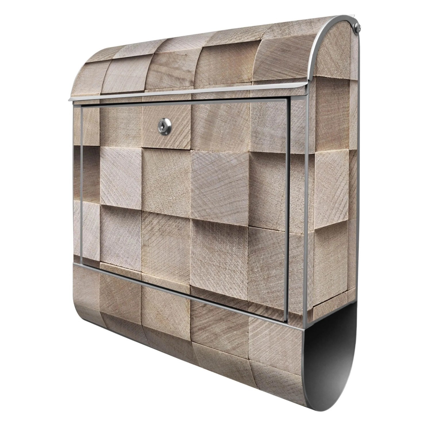 Banjado Design Briefkasten Silber Pulverbeschichtet 39x47x14cm 2 Schlüssel günstig online kaufen