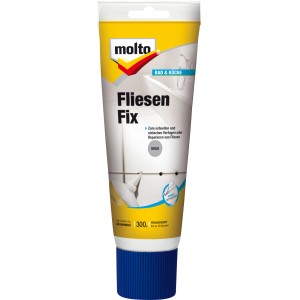 Molto Fliesen Fix Fertigspachtel Grau, 300g Tube für schnelle Reparaturen und Ausbesserungen.