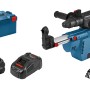 Bosch Professional Akku-Bohrhammer GBH 18V-26 Set mit 2 Akkus, Ladegerät, Bohrfutter und L-Boxx.