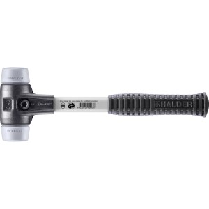 Halder Simplex Schonhammer Ø 40 mm TPE-mid Grau mit Verstärktem Tempergussgehäuse und FiberglasStiel