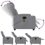 vidaXL Massage-Relaxsessel Hellgrauer Stoff 3206000_5