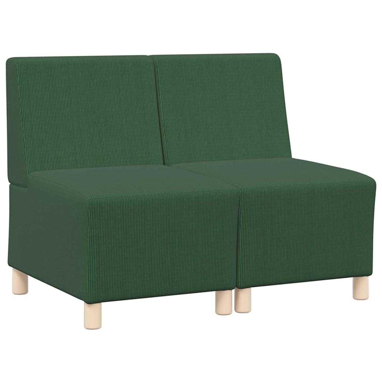 vidaXL Modulares Sofa ohne Armlehnen 2 Stk Dschungelgrün 55 x 74 x 82 cm 33 günstig online kaufen