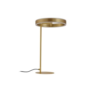 Lucande LED Tischlampe Yekta 10010704 Dimmbar Design Modern in Gold Messing aus Metall 1-flammig Wohnzimmerleuchte