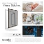 Tectake Fliegengitter Mit Aluminiumrahmen  Für Fenster  Zuschneidbar Wetter  und Uv Beständig 100 x 120 cm 1 x 100 x 120 cm Braun_5