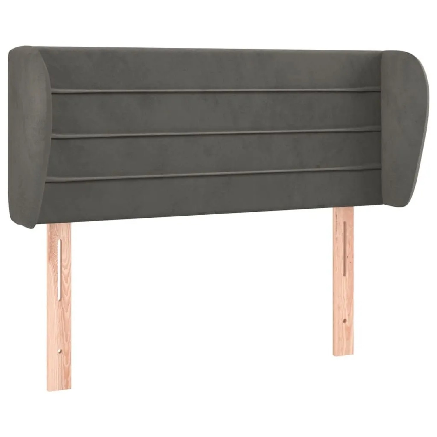 vidaXL Kopfteil mit Ohren Dunkelgrau 103x23x78/88 cm Samt 3117327