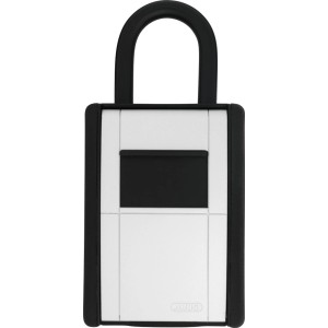 Abus Key Garage 797 Tresor zur Schlüsselaufbewahrung mit 4-stelligem Code in Schwarz/Silber.