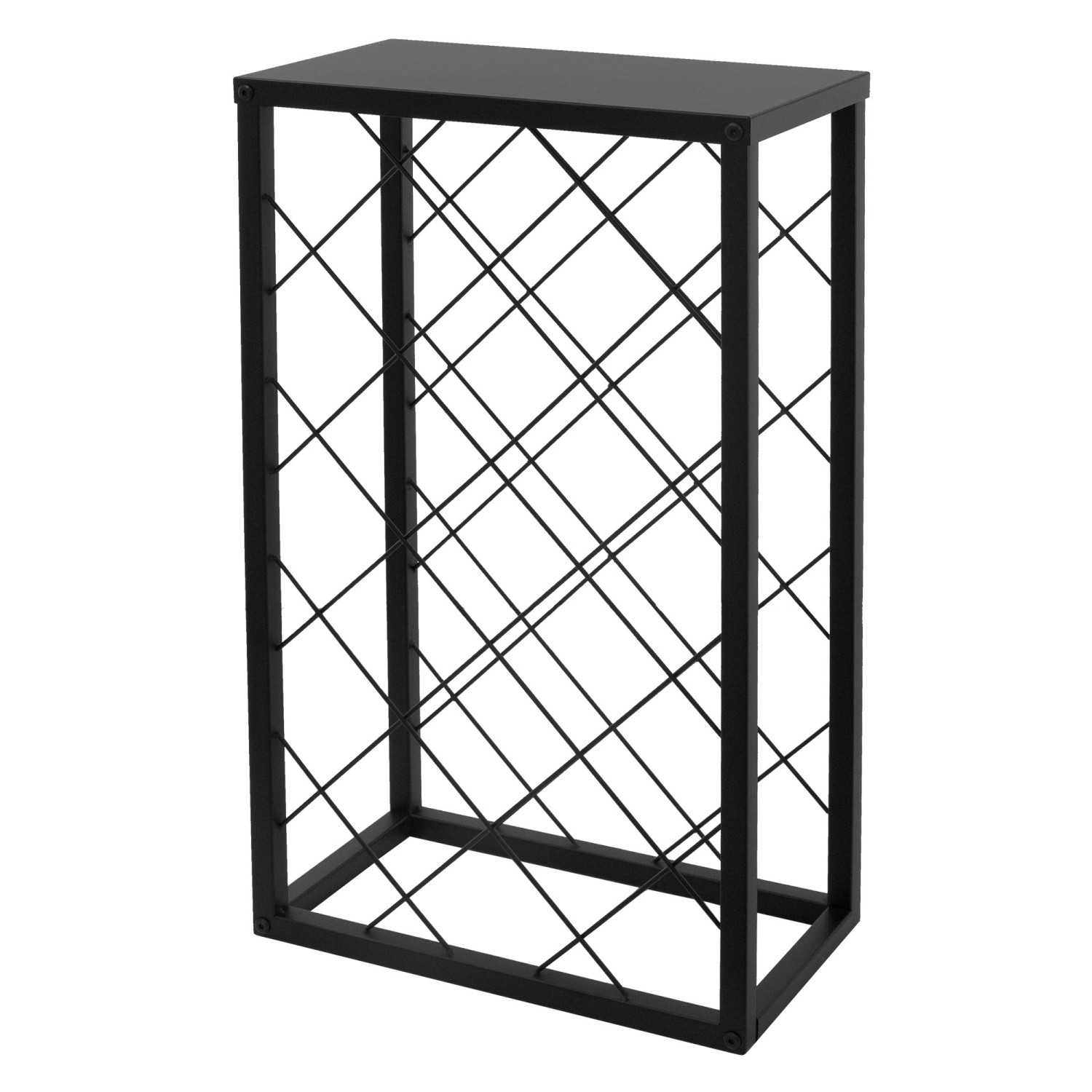 ML-Design Weinregal für 23 Flaschen 40x22x68 cm Schwarz Metall Kreuzdraht D günstig online kaufen