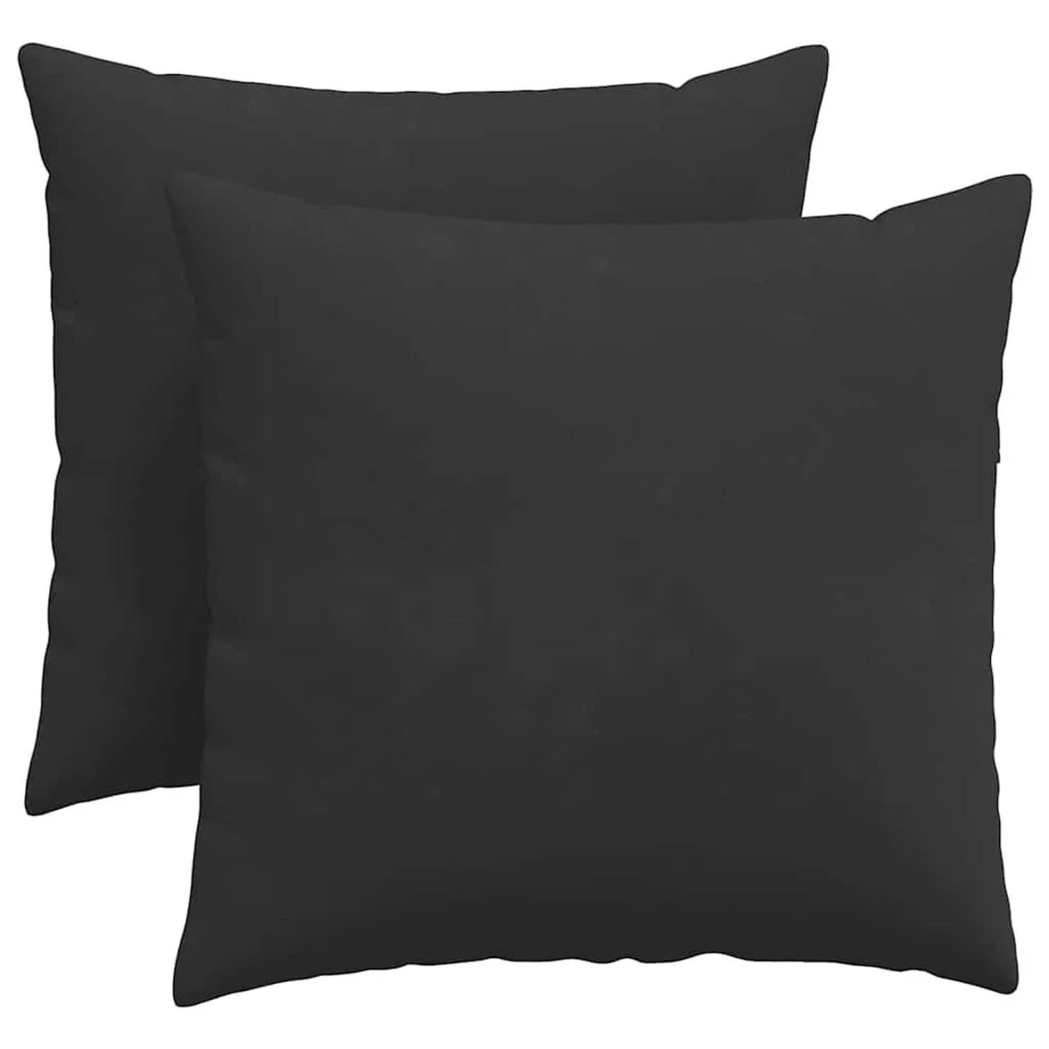 vidaXL Sofakissen 2 Stück Schwarz 45 x 45 cm Stoff 42013943