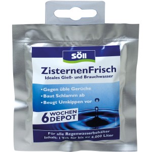 Söll ZisternenFrisch Wasseraufbereiter, 1 Tablette für sauberes Regenwasser in Zisternen und Tonnen.