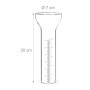 Glas-Auffangbehälter für Relaxdays Regenmesser, transparent mit Messskala.