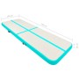 vidaXL Aufblasbare Gymnastikmatte mit Pumpe 300x100x20 cm PVC Grün 92678_16