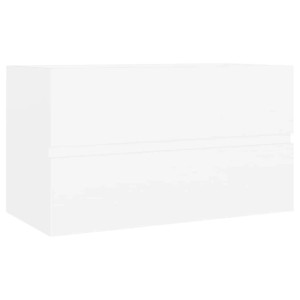Weißer vidaXL Waschbeckenunterschrank aus Holzwerkstoff mit Schublade. Klares Design für Bad.