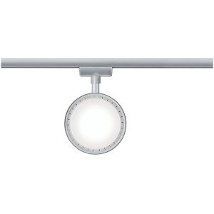 Paulmann LED-Spot Hemi, chrom matt, für URail Schienensysteme. Runde Form, warmweißes Licht.