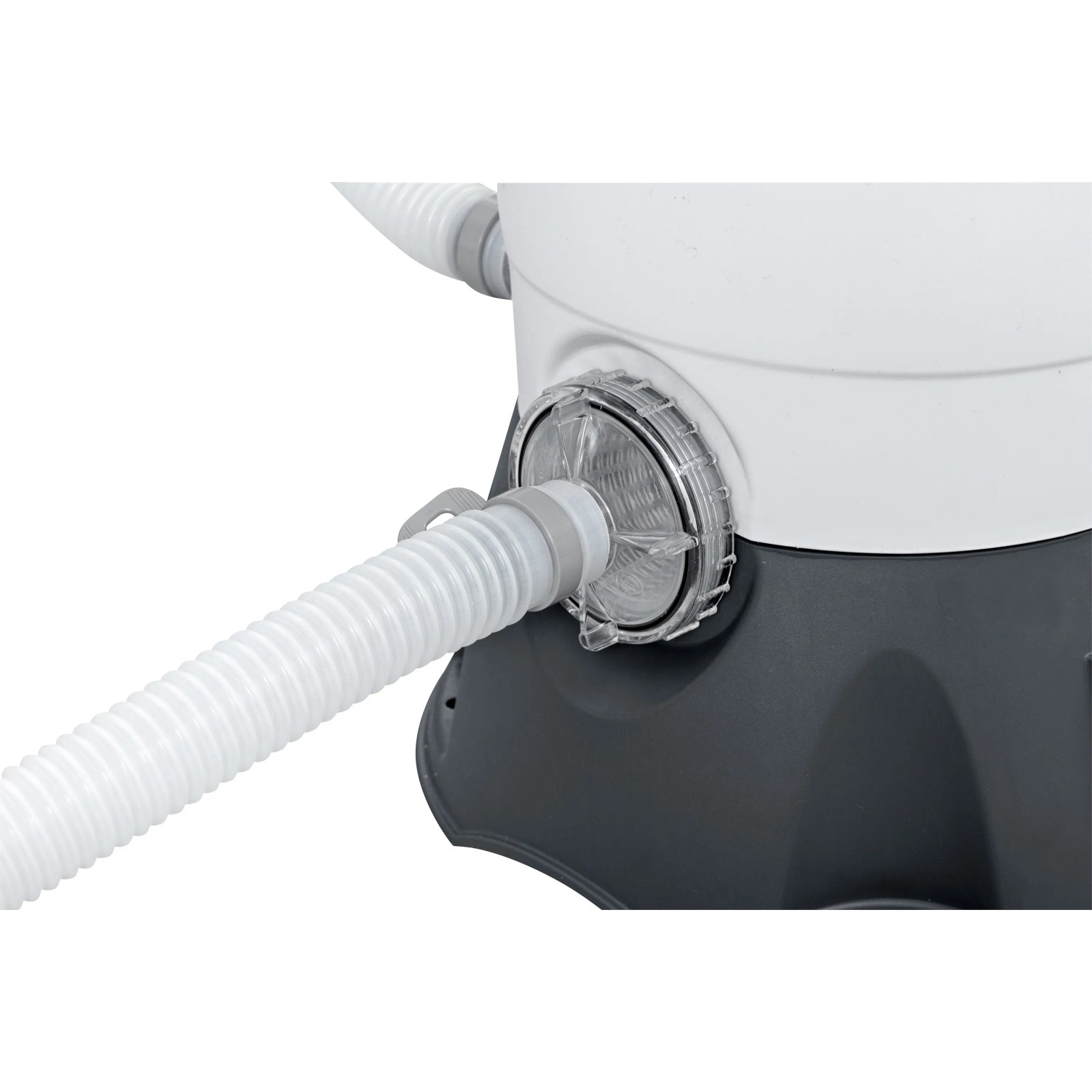 Bestway Flowclear Sandfilteranlage mit Schlauchanschluss für Pools.