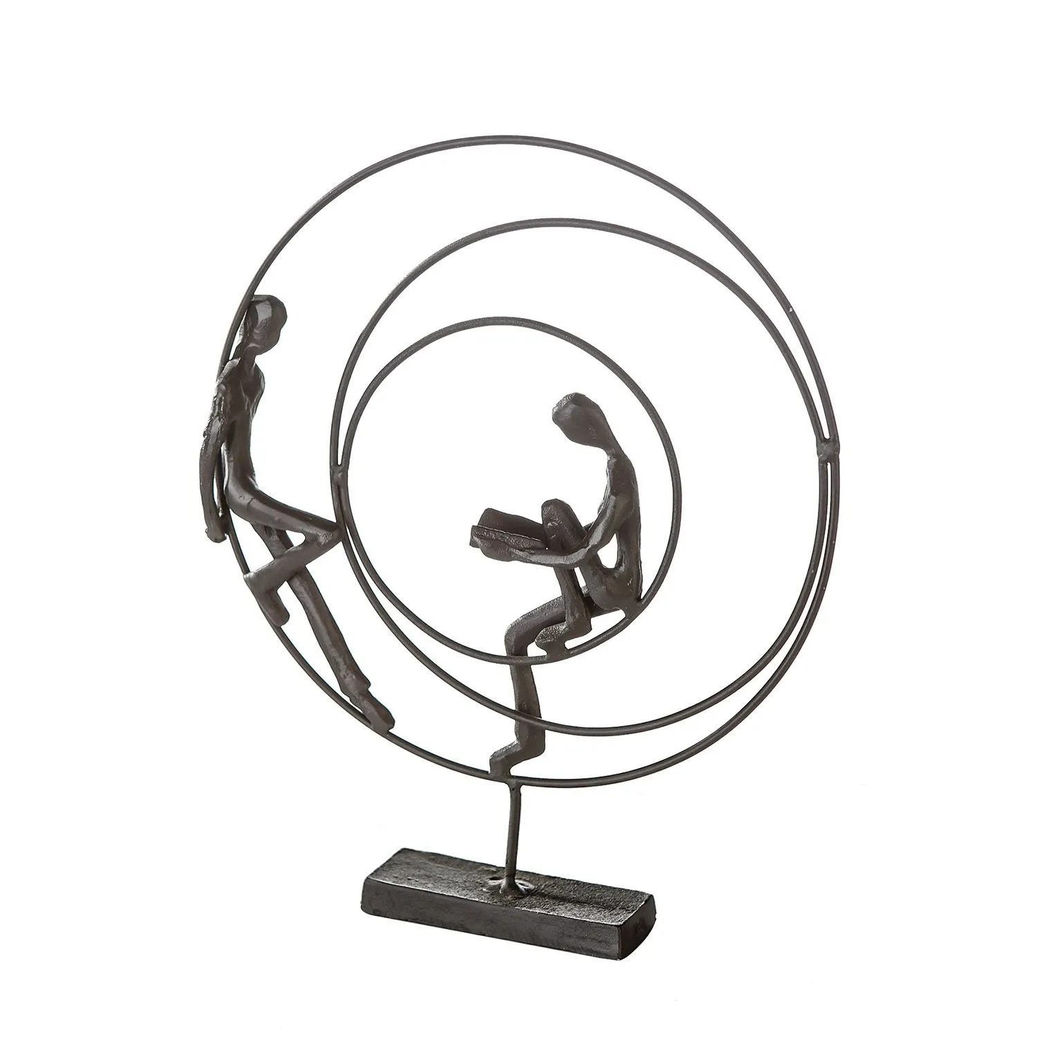 Gilde Skulptur Circles Braun 24,5 cm x 20 cm
