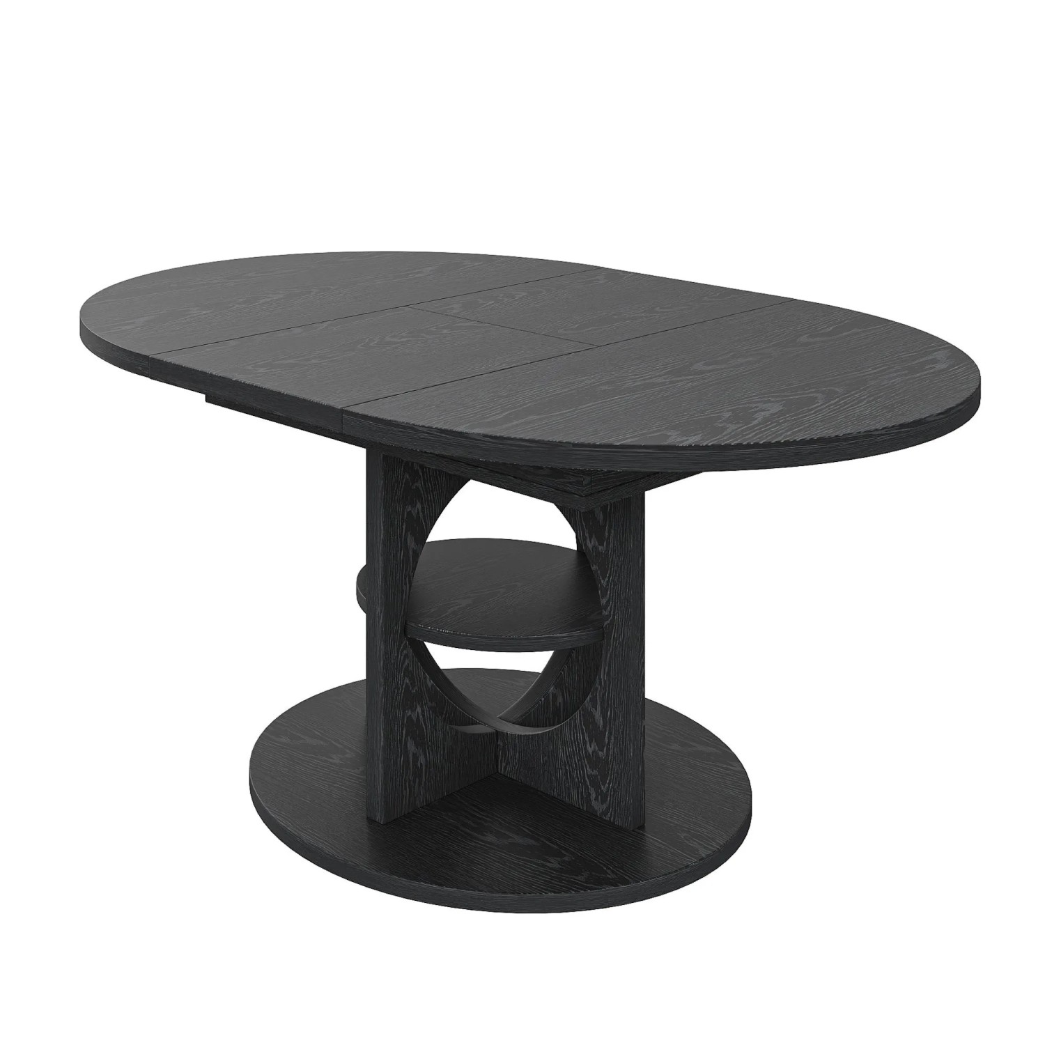 Merax Esstisch Ausziehbar 110-150cm Stauraum Schwarz